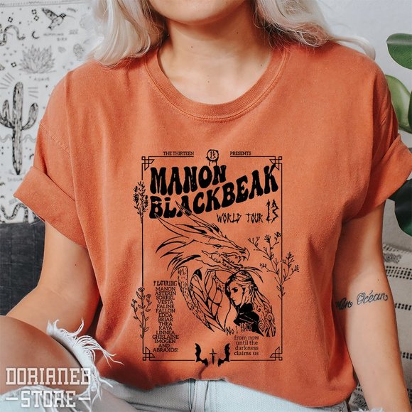 Comfort Colors Manon Blackbeak Throne of Glass Shirt, Merch Rowan Whitethorn Cre - Picture 5 of 7